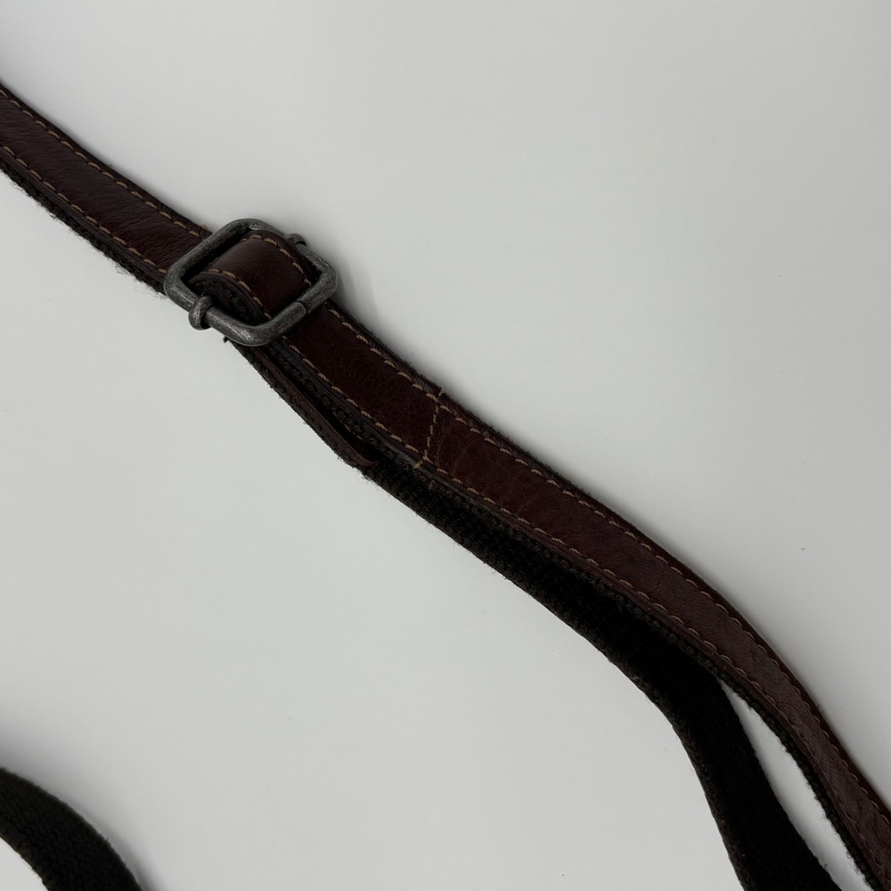 Jack Georges Brown Leather Embossed Floral Crossbody Bag Purse - Picture 9 of 9